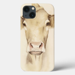 Watercolor Barn Animals Cow iPhone 13 Case