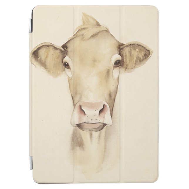 Watercolor Barn Animals | Cow iPad Air Cover (Front)