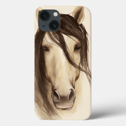 Watercolor Barn Animals  Horse iPhone 13 Case