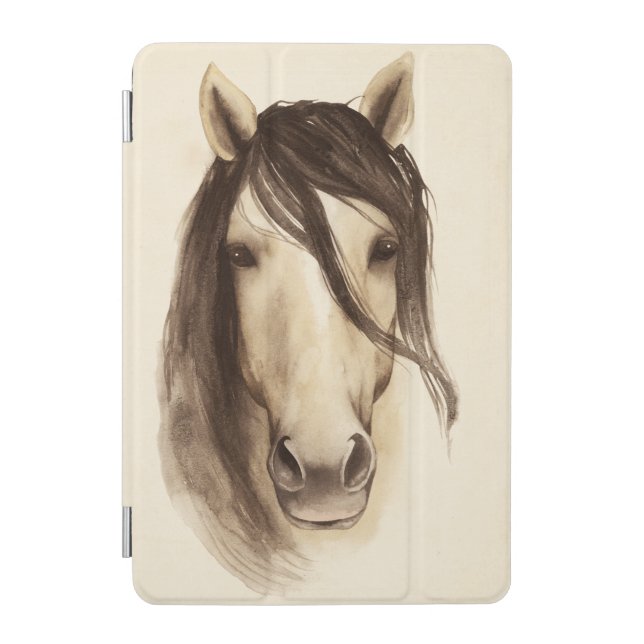 Watercolor Barn Animals | Horse iPad Mini Cover (Front)