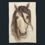 Watercolor Barn Animals | Horse Kitchen Towel<br><div class="desc">Watercolor Barn Animals | Horse Artist: Grace Popp</div>