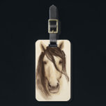Watercolor Barn Animals | Horse Luggage Tag<br><div class="desc">Watercolor Barn Animals | Horse Artist: Grace Popp</div>