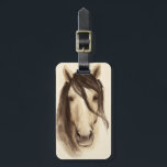 Watercolor Barn Animals | Horse Luggage Tag<br><div class="desc">Watercolor Barn Animals | Horse Artist: Grace Popp</div>