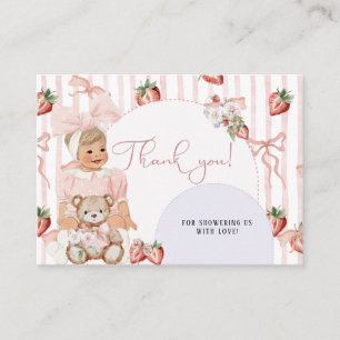 Watercolor baroque flowers baby showEnclosure Card