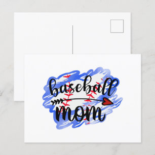 Watercolor Baseball Ball Baseball Mom Postcard