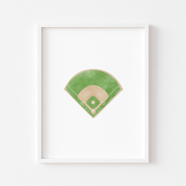 Watercolor baseball filed poster (Creator Uploaded)