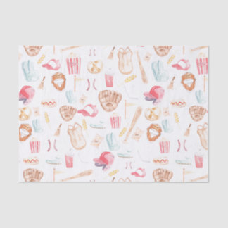 Watercolor Baseball Tissue Paper