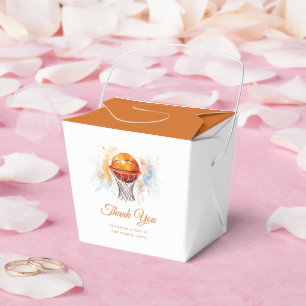 Watercolor Basketball Baby Shower Favor Boxes