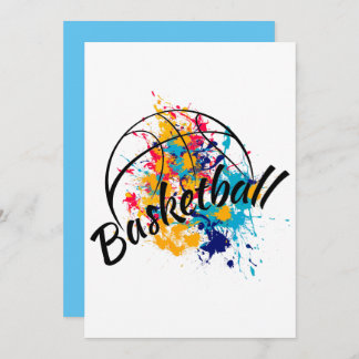 Watercolor Basketball Invitation