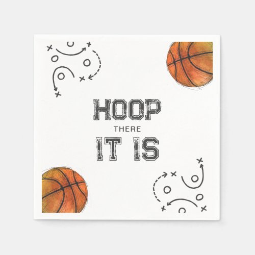 Watercolor Basketball Paper Napkins