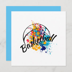 Watercolor Basketball Thank You Card