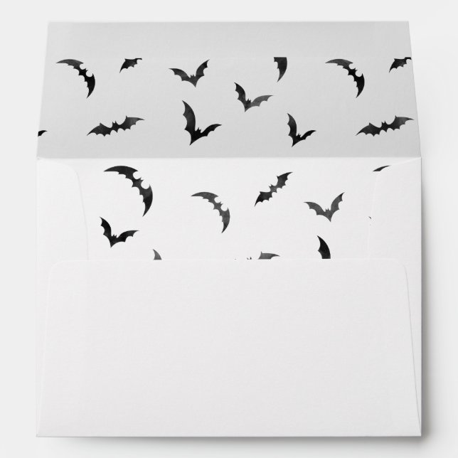 Watercolor Bats Halloween Envelope (Back (Bottom))