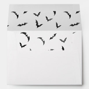 Watercolor Bats Halloween Envelope