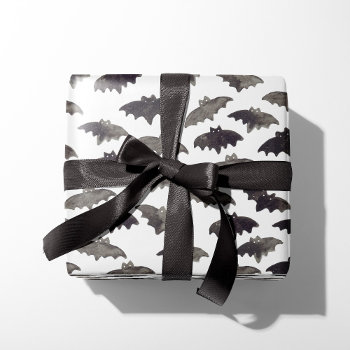 Watercolor Bats Wrapping Paper by origamiprints at Zazzle