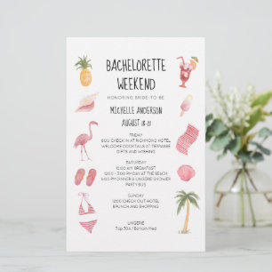Watercolor Beach Bachelorette Weekend Itinerary
