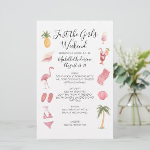 Watercolor Beach Bachelorette Weekend Itinerary