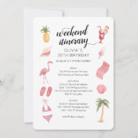 Watercolor Beach Birthday Weekend Itinerary