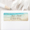 Watercolor Beach Blue Ocean Return Address Label