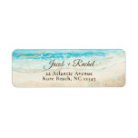 Watercolor Beach Blue Ocean Return Address Label<br><div class="desc">Watercolor Beach Blue Ocean Wedding invitations featuring a summer tropical beach island background, and a modern marriage invitation template. Click on the “Customize it” button for further customization of this template. You will be able to modify all text, including the style, colors, and sizes. You will find matching items further...</div>