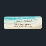 Watercolor Beach Blue Ocean Return Address Label<br><div class="desc">Watercolor Beach Blue Ocean Wedding invitations featuring a summer tropical beach island background, and a modern marriage invitation template. Click on the “Customize it” button for further customization of this template. You will be able to modify all text, including the style, colors, and sizes. You will find matching items further...</div>