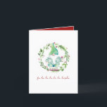 Watercolor Beach Christmas Card<br><div class="desc">Send warm wishes from the tropics with these Florida Christmas cards, featuring a festive beach theme twist on tradition! This non photo Christmas card showcases Victoria Grigaliunas’ original watercolor artwork of a cheerful holiday gnome dressed in a tropical shirt, holding a wreath in vibrant coastal colors—all set against a crisp...</div>