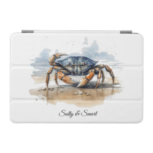 Watercolor Beach Crab, custom iPad Mini Cover
