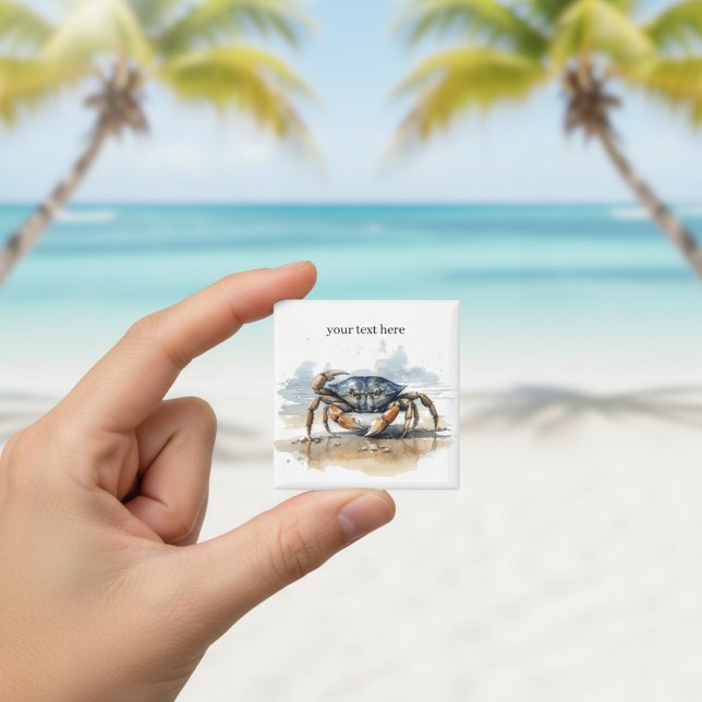 Watercolor Beach Crab, custom Magnet (Creator Uploaded)