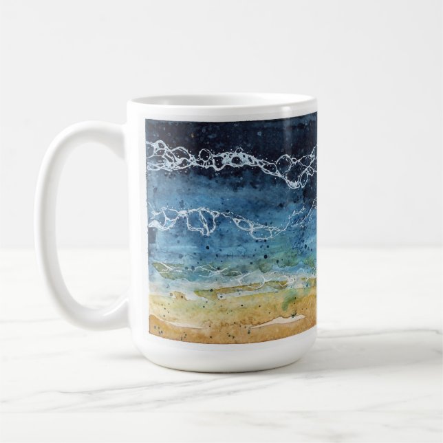 Watercolor Beach Mug (Left)