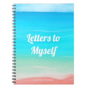 Watercolor beach notebook