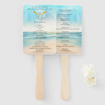 Watercolor Beach Oars Wedding