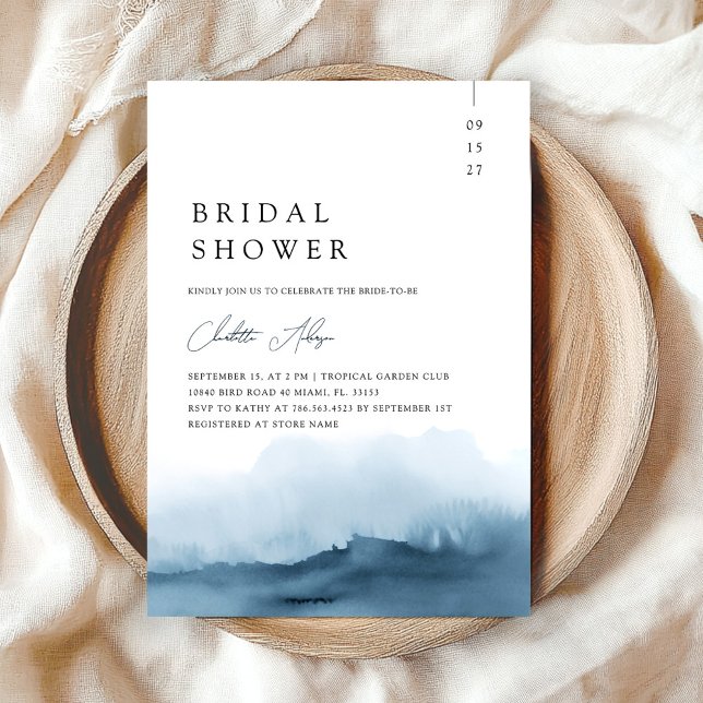 Watercolor Beach Ocean Bridal Shower Invitation (Creator Uploaded)