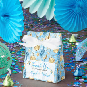 🌊💍 Watercolor Beach Ocean Coastal Wedding Favor Boxes