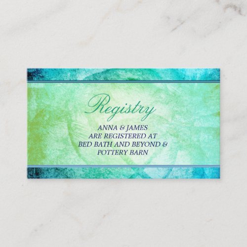 Watercolor Beach Palm Trees Registry Card