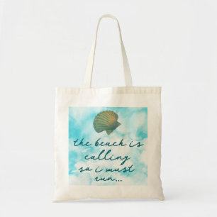 Watercolor Beach Quote Tote Bag