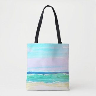 Watercolor Beach Scene 1 Tote Bag