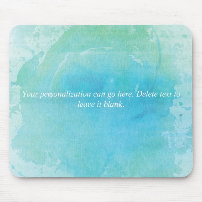 Watercolor Beach Sea Ocean Blue Green Mouse Pad (Front)