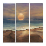 Watercolor Beach Triptych