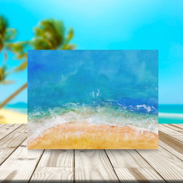 Watercolor Beach View Postcard (Creator Uploaded)