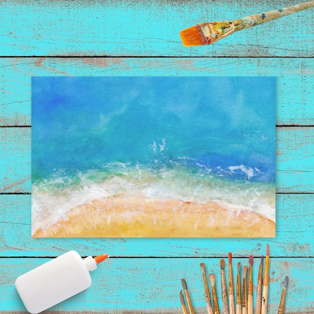 Watercolor Beach View Tissue Paper (Creator Uploaded)