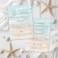 Watercolor Beach Wedding Details