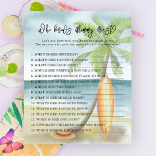 Watercolor beach  - Who knows mommy best
