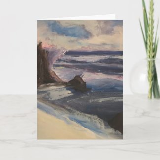Watercolor Beachscape Card