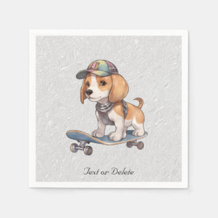 Watercolor Beagle Napkins