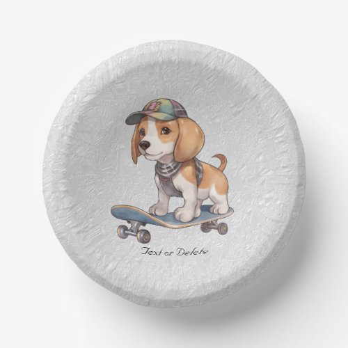 Watercolor Beagle Paper Bowl