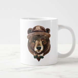 Watercolor Bear Fashion Giant Coffee Mug