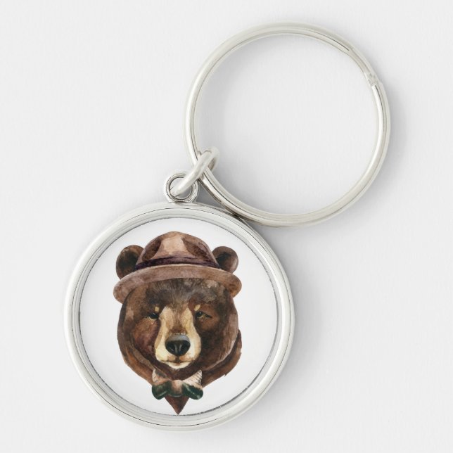 Watercolor Bear Fashion Keychain (Front)