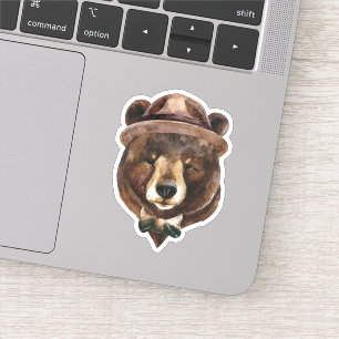 Watercolor Bear Fashion Sticker
