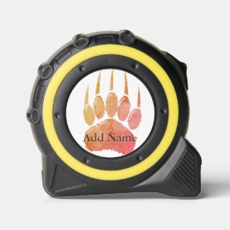 Watercolor Bear Paw Print With Custom Name