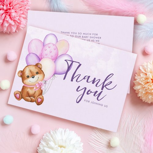 Watercolor Bearly Wait Baby Shower Thank You Card