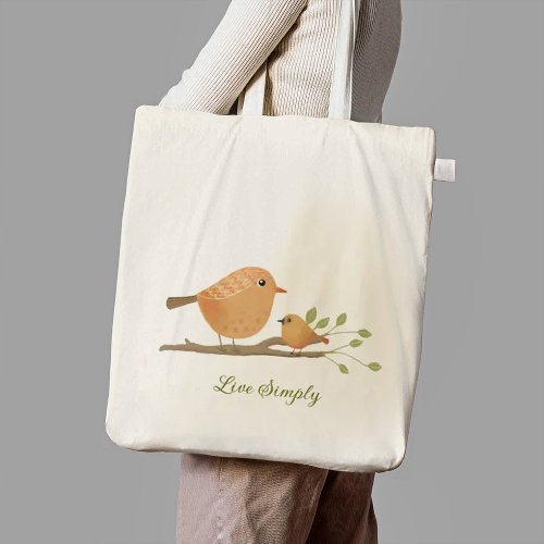 Watercolor beautiful birds tote Bag